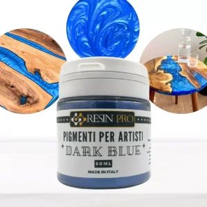 Pigmento mica Dark Blue metálico en 50ml y 150ml para Resinas Epoxi – Bricolaje, Joyería, Mesas de Resina y Creaciones Artísticas