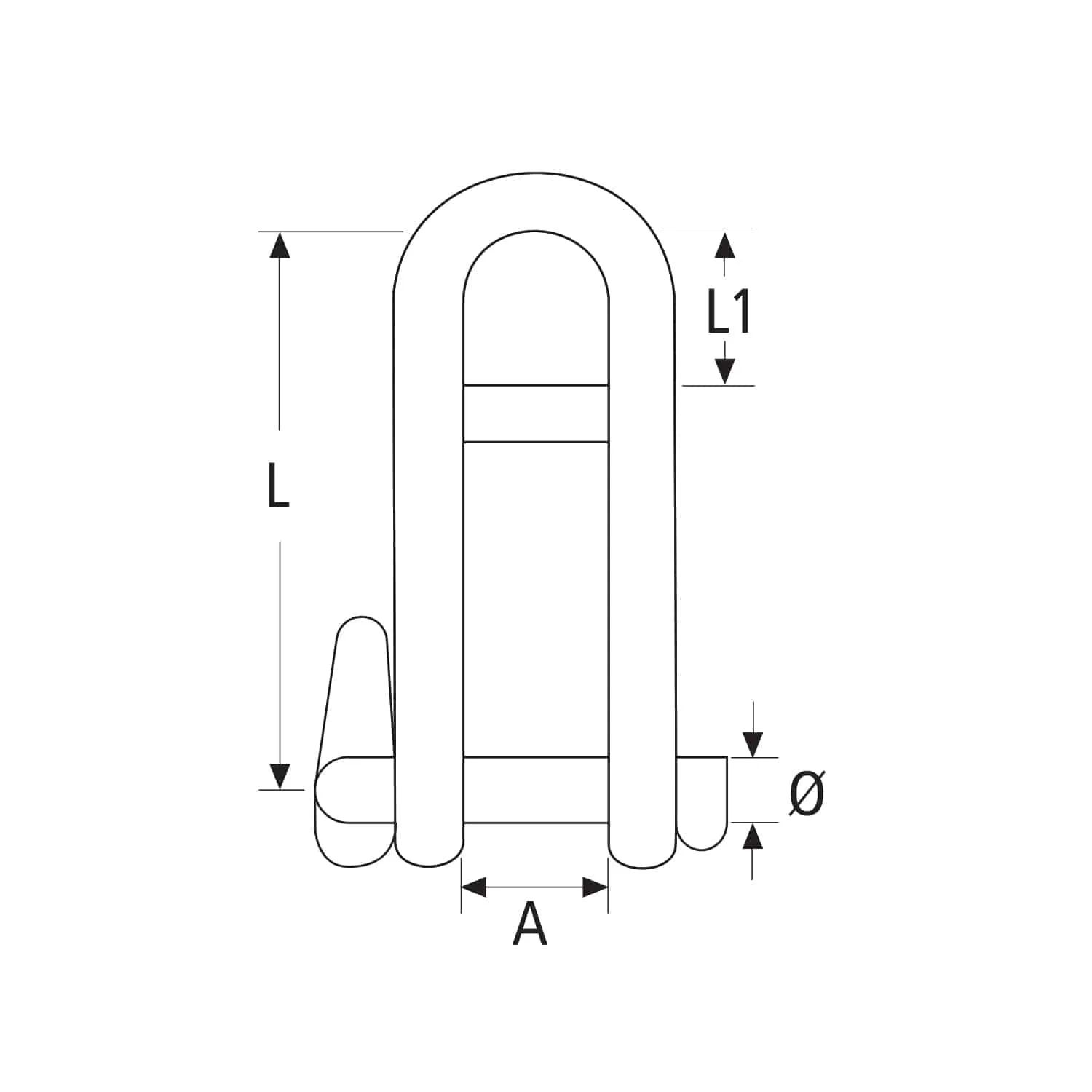 Grillete a presión con pasador - Imagen 2