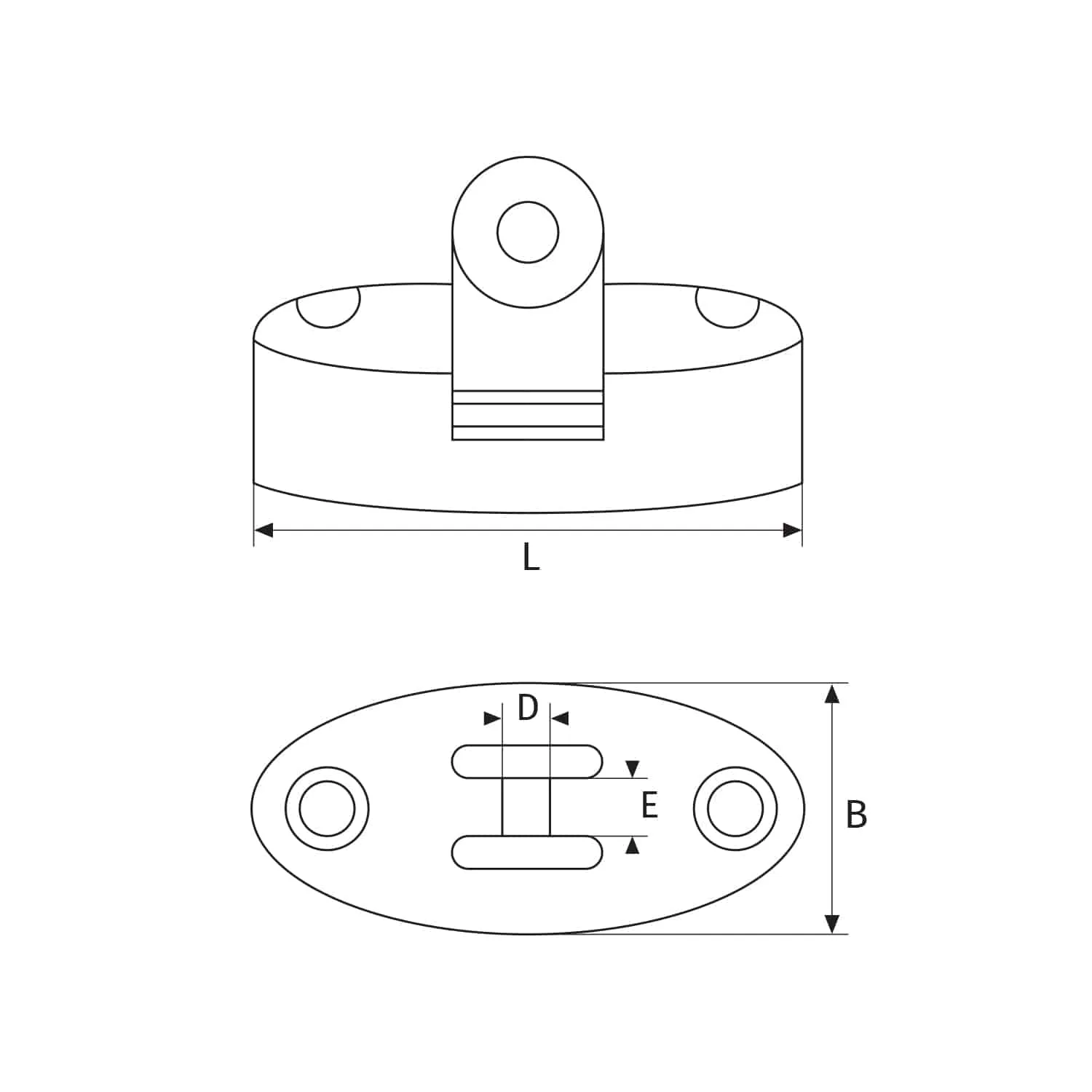 Base giratoria acero inoxidable para bimini - Imagen 2