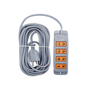 Extensión eléctrica cuatro tomás 3m