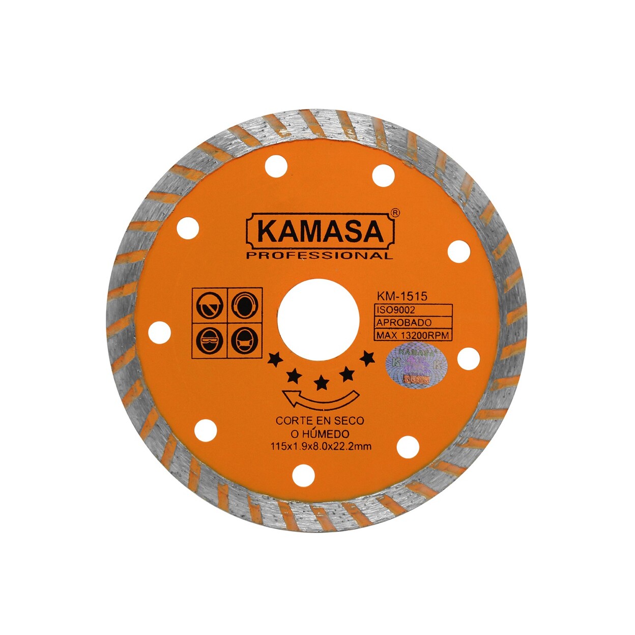 Disco diamantado turbo 4.5″ 115mm) húmedo/seco naranja*****