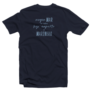 Camiseta marinera de corte clásico «Ningún mar en calma»