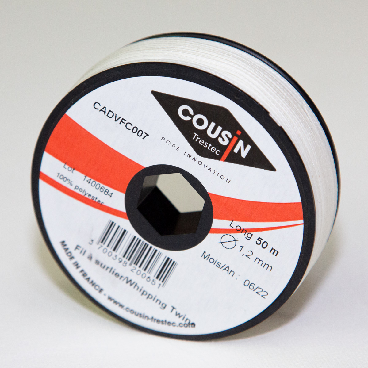 Hilo trenzado poliéster encerado para coser