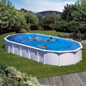Piscina de acero blanco modelo HAITI 610x375x132 cm