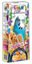 Barritas de frutas, miel y miel para periquitos 130gr (3 piezas)