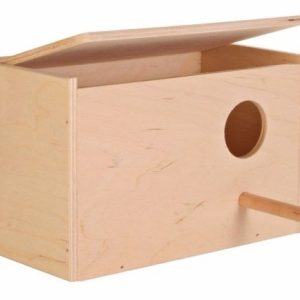 Nido de madera para crías de cotorras y carolinas med. 30x20x20 cms