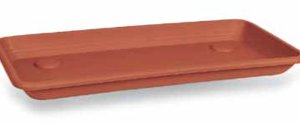 Plato para Jardinera de plástico inyectado color terracota ANTHEA 80 cm.