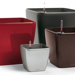 Hidrojardinera autoriego Lechuza Cuadro 43 cm. color espresso