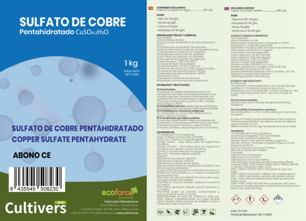 Sulfato de Cobre – CULTIVERS - Imagen 3